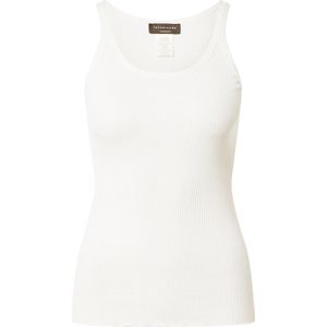 Rosemunde Ribgebreide Singlet met Zijde Offwhite