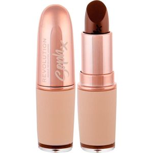 Makeup Revolution - Soph X Nude Lipstick - Saténově krémová rtěnka 10 g Fudge (L)