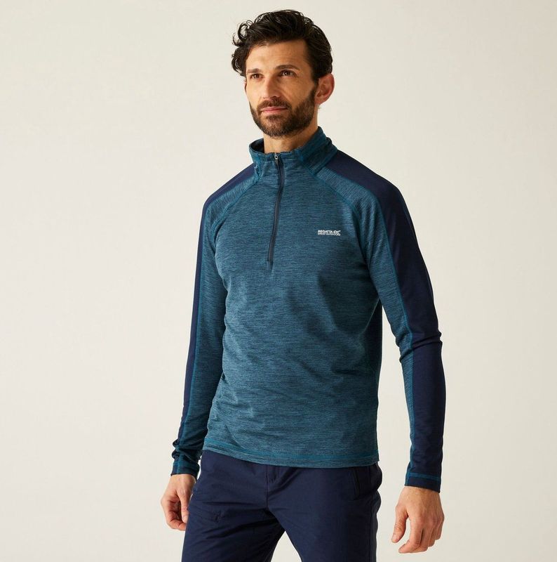 Hepley isolerende rekbare fleecetrui met 1/2 rits voor heren