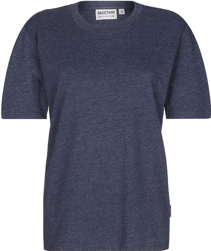 Naketano Damen T-Shirt New-T-Shirt 2301-0013 Indigo Blue Melange-M