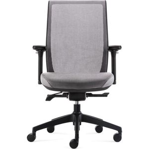Offisk Omega grey, luxe ergonomische bureaustoel, Arbo gecertificeerd, professioneel Donati mechaniek