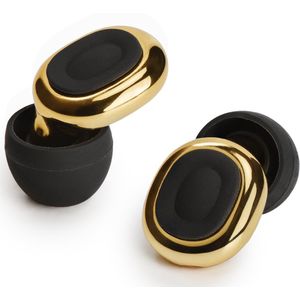 Oordopjes festival SNR 25 dB Demping - Nova Strada - Silence - Goud - Oordoppen - Oordopjes - Oortjes - Cadeau - Earplugs - Sport - Earbuds - Gehoorbescherming - Cadeautjes - Reizen - Concert - Evenementen - Loop mee met de beat!