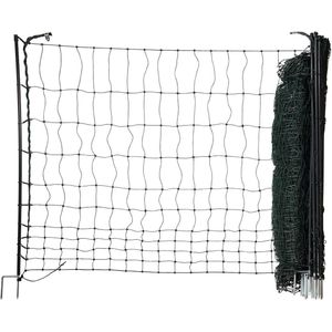 Horizont Kippennet easyLine - 25m lang - 105cm hoog - Dubbele Pen - Niet elektrificeerbaar - Voor o.a. Kippen, Honden Of Kleine dieren - Omheiningsnet