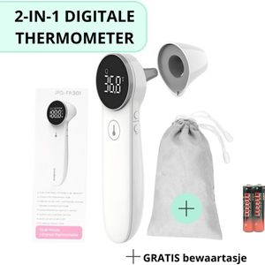 Koortsthermometer - Oorthermometer Infrarood thermometer - Thermometer - INCL. GRATIS batterijen - PRO + 2025