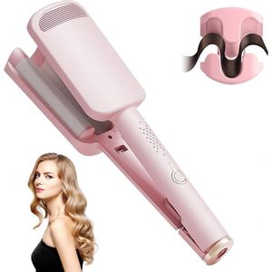 Ynkkvre -Franse Golf Krultang 32mm – Welleneisen met Instelbare Temperatuur, Keramische Haarstyler voor Zachte Grote Krullen