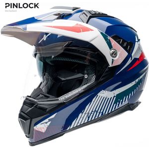 Motor Integraal Integraalhelm ELEKTRON 3 NOVA Blauw Wit Rood L van MOTOBLOUZ