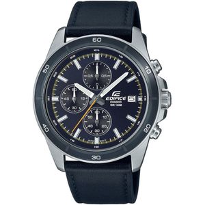 Casio Edifice EFR-526L-2CVUEF Horloge - Leer - Blauw - Ø 42 mm