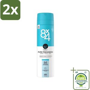 8 x 4 Deospray - No.19 Pure Freshness - Deodorant - Verfrissende Geur - 150 ml - Voordeelverpakking - 2 stuks - Deodorant - Antitranspirant