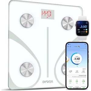 Lichaamsvetweegschaal - Digitaal - Lichaamsgewicht - Weegschaal - Slimme BMI-Schaal - Lichaamssamenstelling Monitoren met Smartphone-App