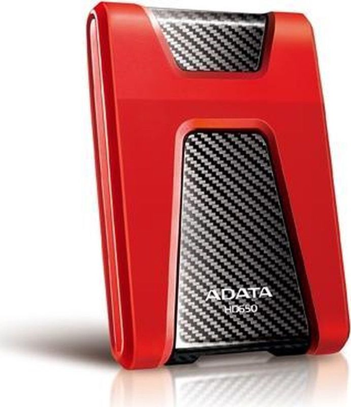 ADATA - DashDrive Durable HD650 - Externe Harde Schijf - Rood - 1 TB