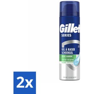 Gillette Series Gevoelige Huid Scheergel 200 ml - Voordeelverpakking - 2 stuks