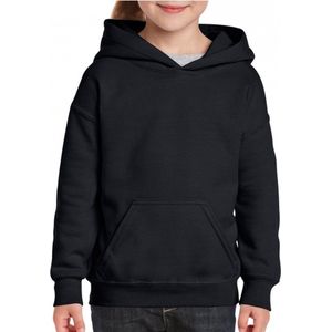 Zwarte capuchon sweater voor meisjes S (116-128)
