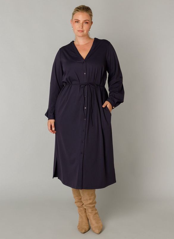 YEST - CURVE Felicia One pieces - Donkerblauw - Jurk