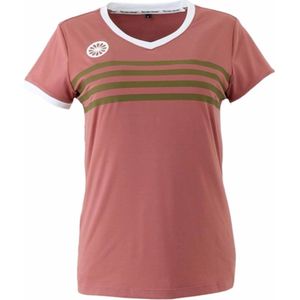 Tennisshirt The Indian Maharadja Women Kadiri Striped V-neck Rose-S