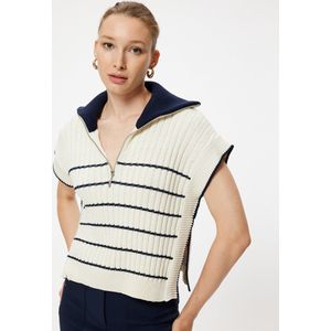 Rechte kraag Rits gedetailleerd Sweater