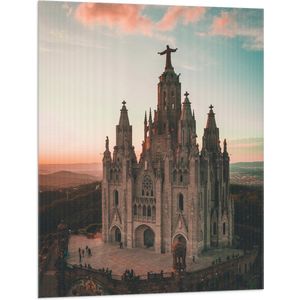 Vlag - Temple of the Sacred Heart of Jesus, Barcelona, Spanje - 75x100 cm Foto op Polyester Vlag