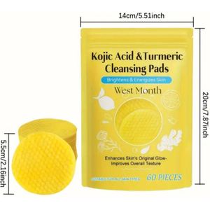Kurkuma schoonmaak pads voor gezichtsreiniging
