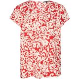 COMMA Blouse  beige / framboos