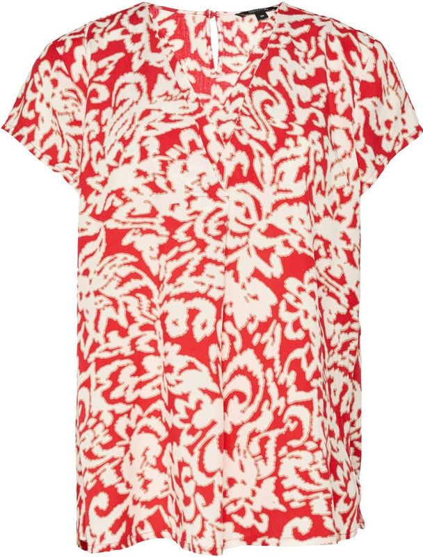 COMMA Blouse  beige / framboos