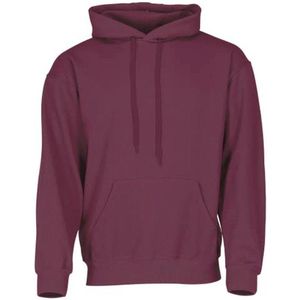 Classic Heren Sweatshirt met Capuchon en Gratis Stoffen Zak - Bordeaux - XL
