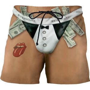 Grappige zwembroek gangster - Trekkoord - Comfortabele elastische stof - Zwemmen - Short