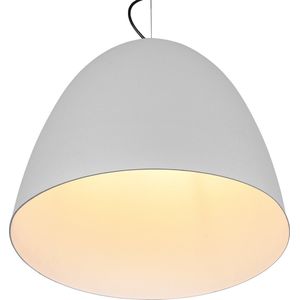 LED Hanglamp - Hangverlichting - Trion Lopez XL - E27 Fitting - 1-lichts - Rond - Mat Grijs - Aluminium