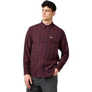 Wrangler 112371522 Relaxed Fit Overhemd Met Lange Mouwen Rood L Man