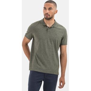 camel active Poloshirt met korte mouwen gemaakt van duurzaam katoen mix - Maat menswear-5XL - Groen