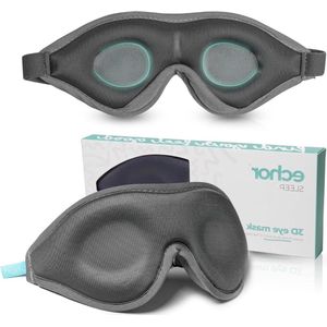 3D Totaal verduisterend comfortabel verstelbaar slaapmasker - Oogmasker voor slaap en reizen - Grijs