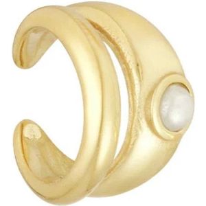 Gouden Ear Cuff met parel - statement jewelry