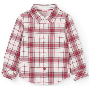 Boboli - Poplin Check - Overhemd - Rood - Lange Mouwen