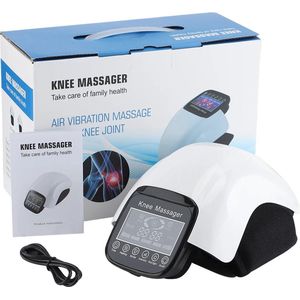 JK24 - Knie massage apparaat - Ellenboog massage apparaat - 3-in-1: Compressie, Roodlicht & Trillingen. Pijnverlichting bij knie pijn - Gewricht pijn - Elektrische verwarming