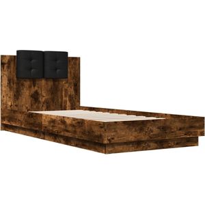 vidaXL-Bedframe-met-hoofdeinde-bewerkt-hout-gerookt-eiken-90x200-cm