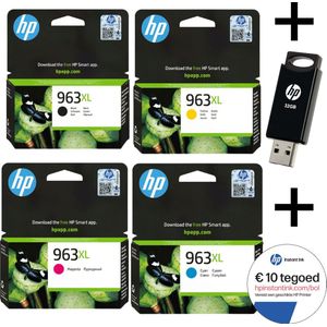 HP 963 XL Multi Bundel - Met Gratis 32 GB USB Stick & Instant Ink tegoed