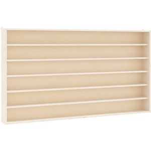 vidaXL Houten Verzamelvitrine - Houten Verzamelvitrines -aan De Muur Gemonteerde Vitrinekast - Wandhangende Vitrinekast - Houten verzamelvitrine met 6 planken 80x8,5x55 cm