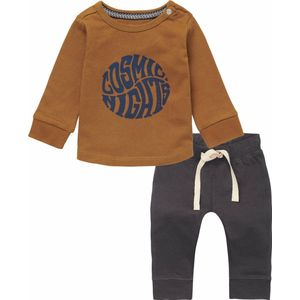 Noppies - Kledingset - Jongens - 2delig - Broek Antraciet - Shirt Jaroslavi rubber - Maat 56