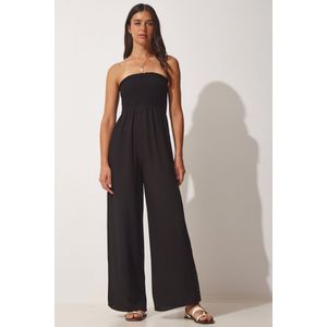 Happiness Istanbul Standaard mouw Vierkante kraag Jumpsuit