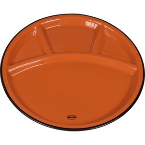 CABANAZ - bord, keramiek, FONDUE PLATE, oranje