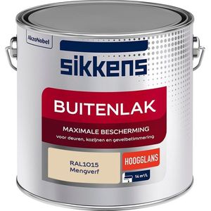 Sikkens Buitenlak - Verf - Hoogglans - Mengkleur - RAL1015 - 2,5 liter