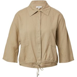 Blouse - Lichte Linnen Blouse - Vrouwelijk Casual Model - Met Overhemdkraag