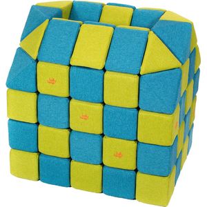 Magnetische blokken JollyHeap® - Magnetic blocks - blokken - educatief speelgoed - blauw/groen