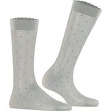 FALKE Dot 15 DEN dames kniekousen - grijs (pearl grey)