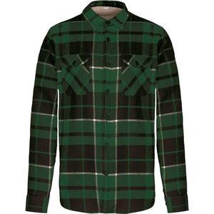 Kariban Geruit overhemd met sherpavoering K579 - Forest Green / Black Checked - L
