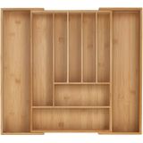 Bestekbak - Bamboe - Uitschuifbaar - 7 - 9 Vakken - 5 x 31-50 x 45 cm