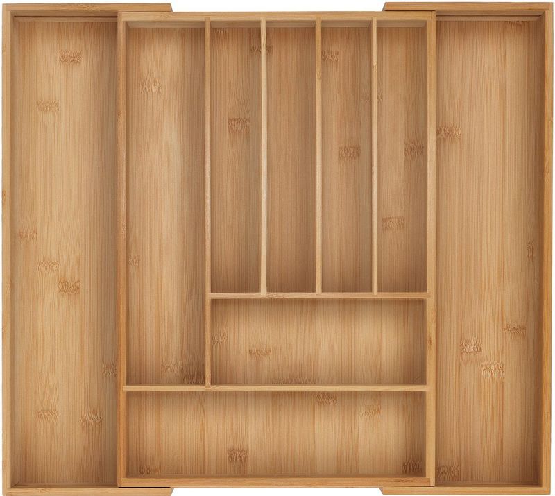 Bestekbak - Bamboe - Uitschuifbaar - 7 - 9 Vakken - 5 x 31-50 x 45 cm