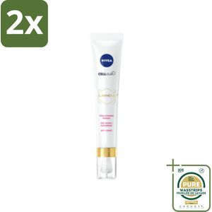 NIVEA - Oogcrème - CELLular LUMINOUS630 - Tegen donkere kringen, wallen & rimpels - Voor alle huidtypen - Met Hyaluronzuur & Cafeïne - 15 ml - Voordeelverpakking - 2 stuks - Donkere kringen - Wallen