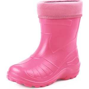 Ladeheid LA-KL-050 Kinder Regenlaarzen - Rubber - met Binnenschoen - EVA - Wasbare Binnenschoen - Lichtroze - 22