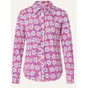 Blouse met Bloemenprint – Roze/Blauw