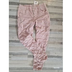 Oud roze stretch broek