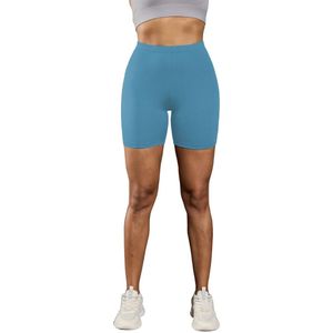 Livano Biker Short Dames - Korte Legging - Lange Onderbroek - Bikershort - Met Pijpjes - Blauw - Maat XXL